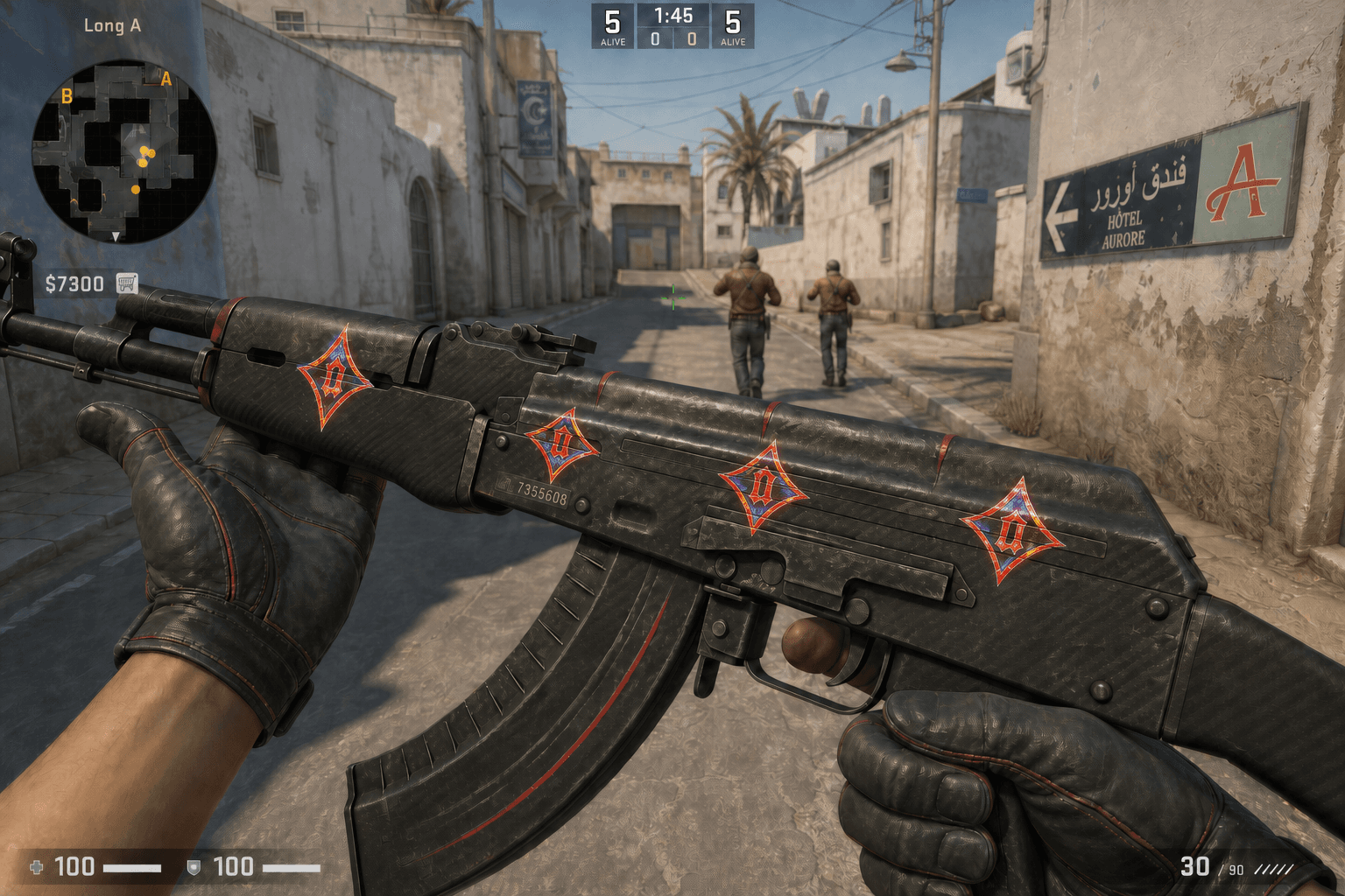 Holographic Agent Major sticker concept applied to a Counter-Strike AK-47
